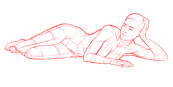 Лежачие позы для рисования