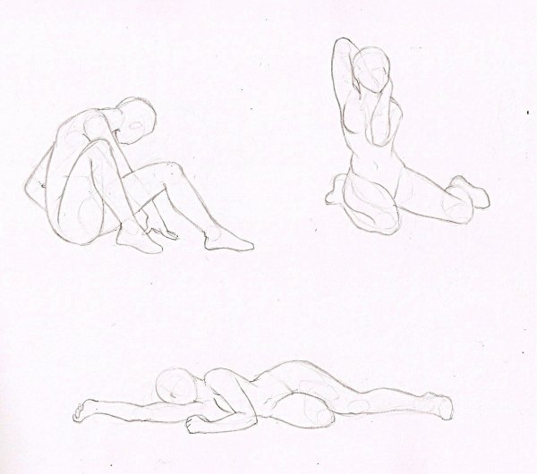 Позы для рисования лежа