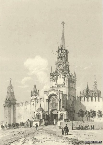 Спасская башня раскраска