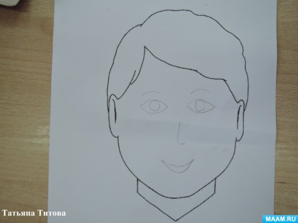 Рисование папин портрет старшая группа Лыкова