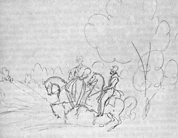 Портрет Лермонтова в профиль