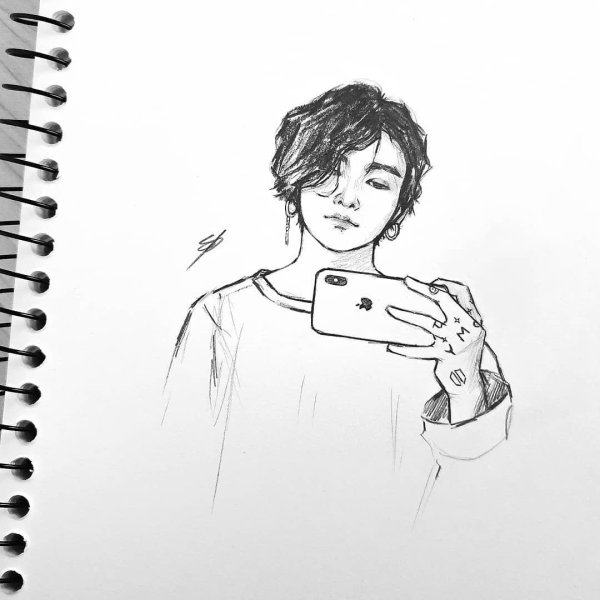 Рисунки БТС Чонгук