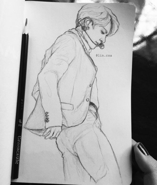 БТС скетчи Чонгук