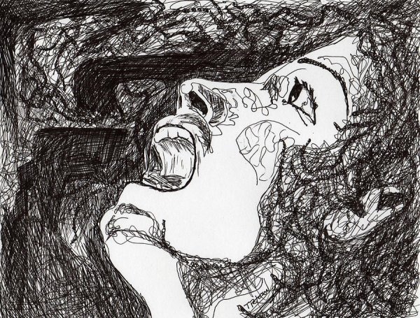 Страшные глаза карандашом