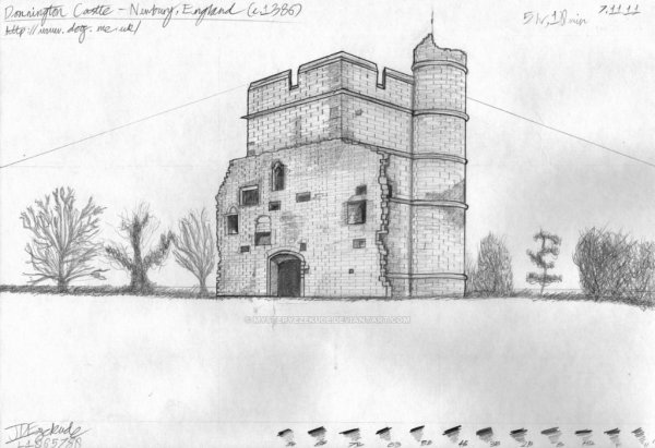 Замок в перспективе рисунок