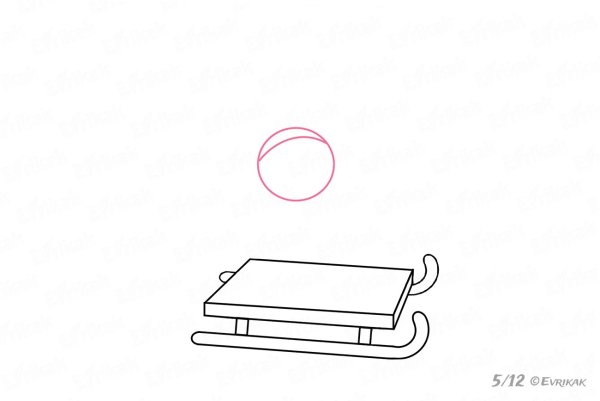 Санки рисунок