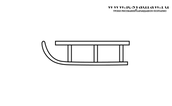 Сани раскраска