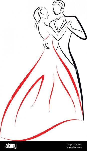 Контур танцующей пары