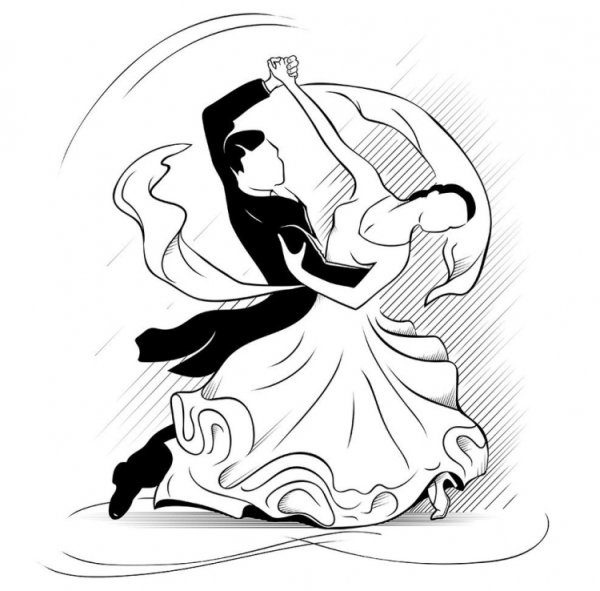 Бальные танцы рисунок Графика