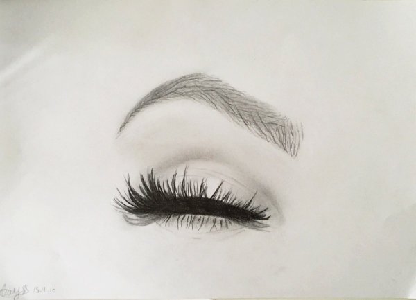 Ресницы карандашом