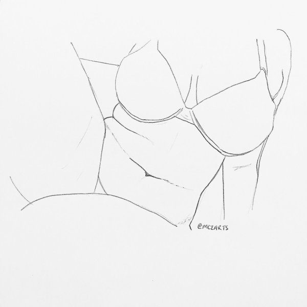 Нарисованная грудь