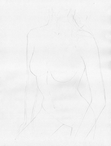 Тело карандашом