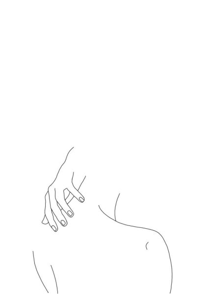 Очертания тела девушки