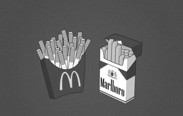 Курящая девушка карандашом