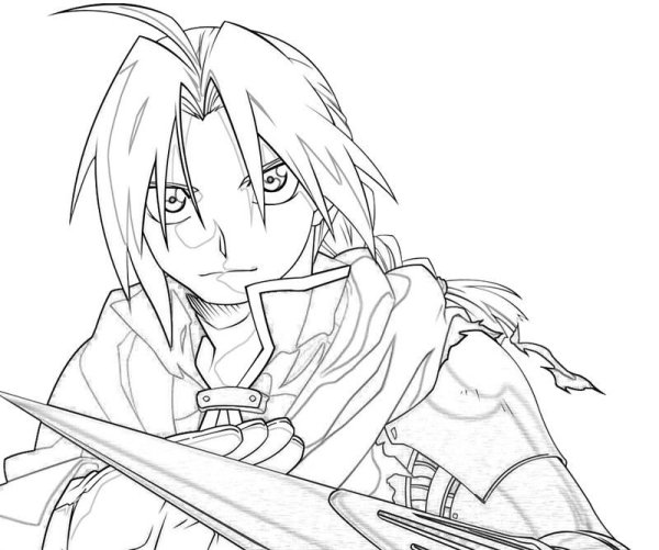 Раскраски аниме стальной алхимик