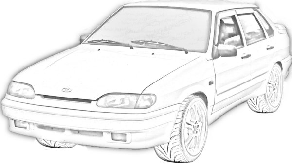 Лада 2114 раскраска спереди