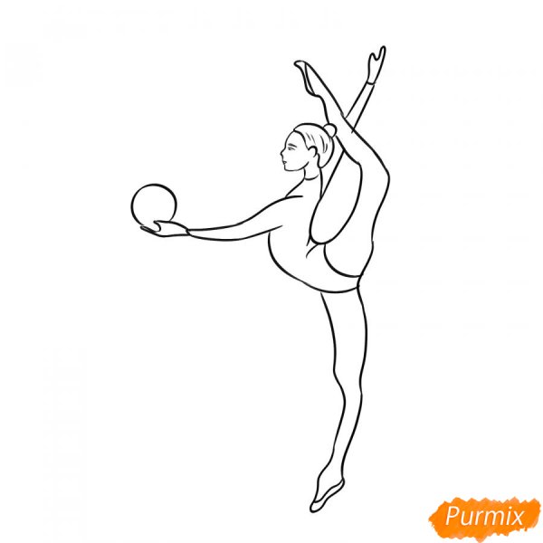 Картинки для срисовки гимнастки