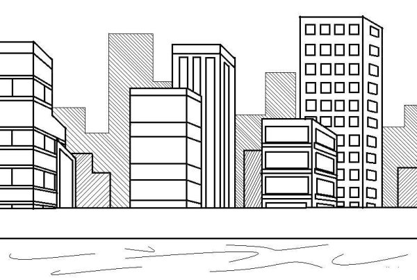 Рисунок многоэтажного дома