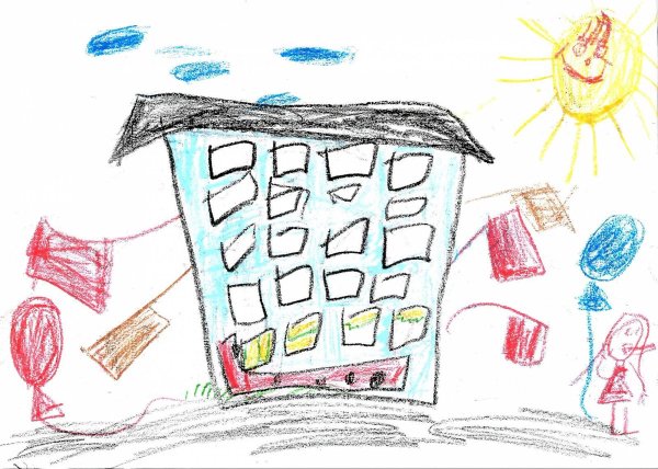 Многоэтажные здания раскраска