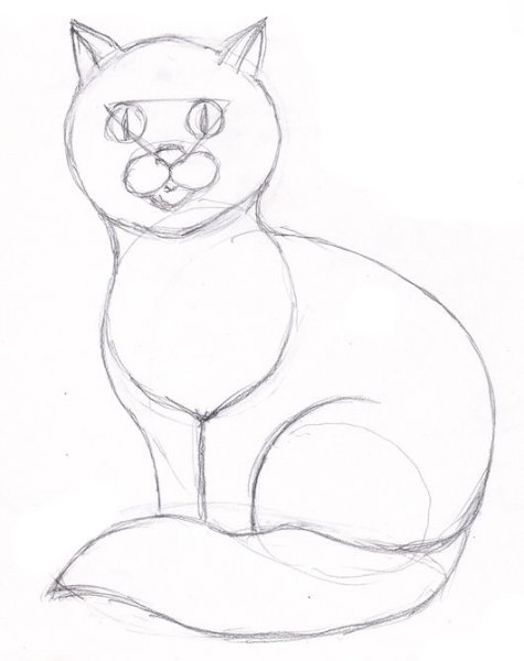 Нарисовать кошку легко