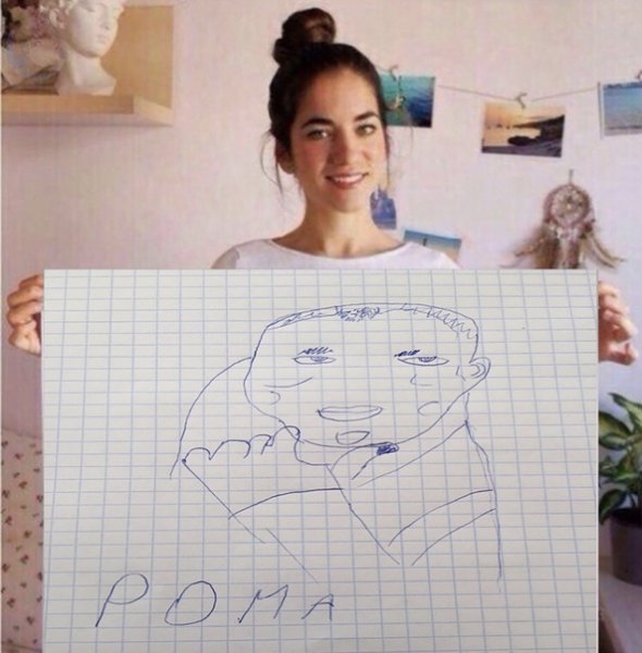 Нереальный рисунок шариковой ручкой