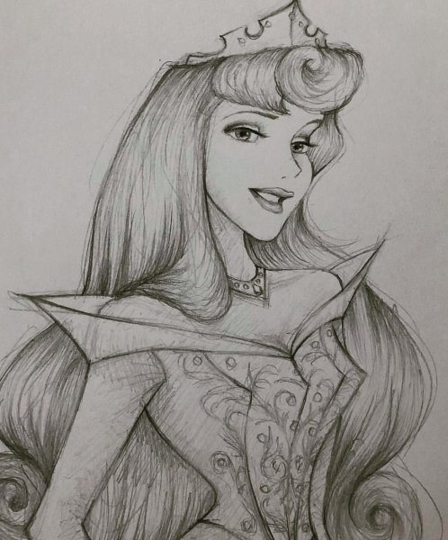 Рисунок спящая красавица легко