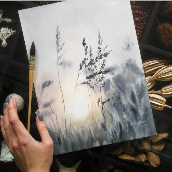 Рисование на акварельной бумаге