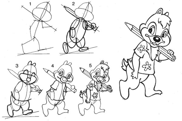 Рисунки мультяшных персонажей