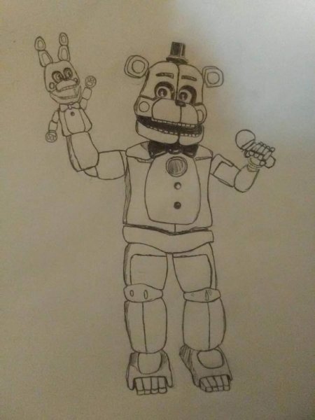 Нарисовать Фредди из ФНАФ 1