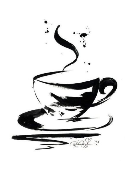 Кофейная чашка эскиз