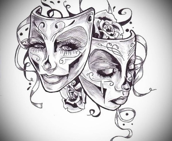 Венецианская маска эскиз