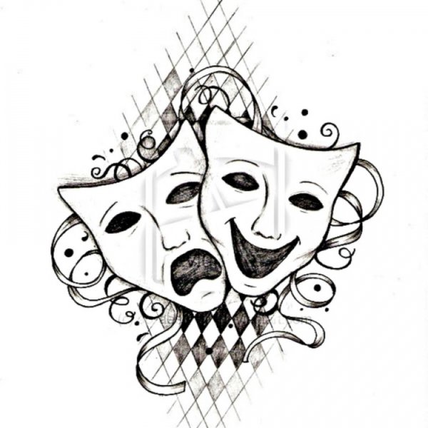 Венецианская маска эскиз