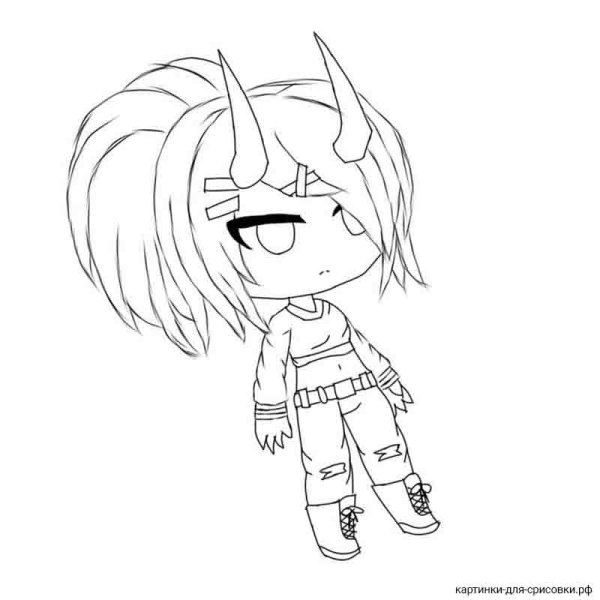 Арты гача лайф девочек для срисовки