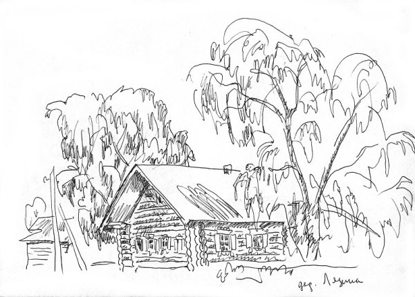 Эскизы пейзажей для раскрашивания