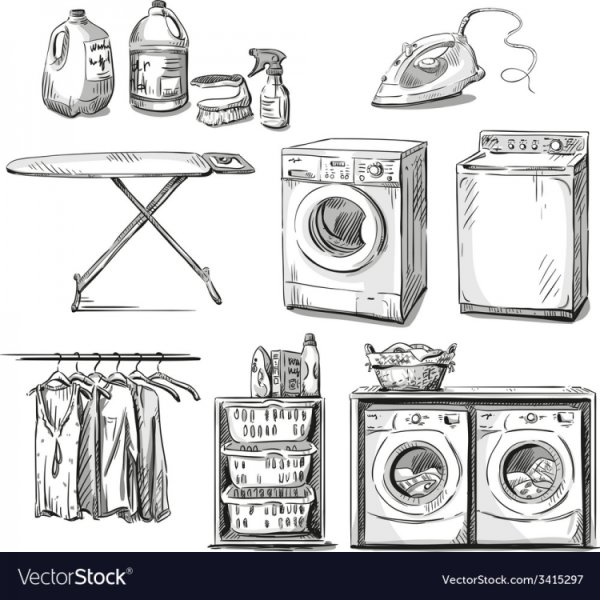 Стиральная машина эскиз
