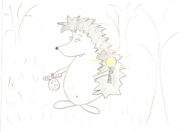 Ежик в тумане раскраска