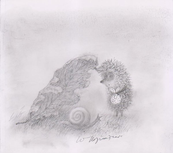 Ежик в тумане раскраска