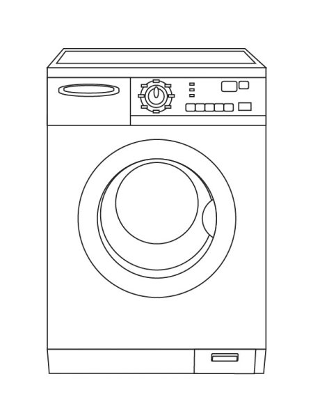 Стиральная машинка раскраска для детей