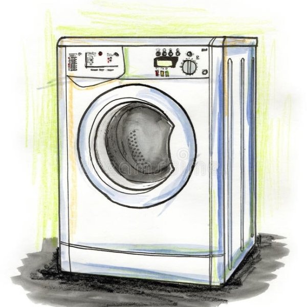 Рисование стиральная машина