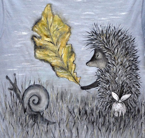 Ежик в тумане черно белый