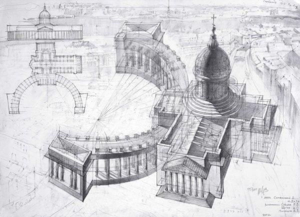 Исаакиевский собор набросок