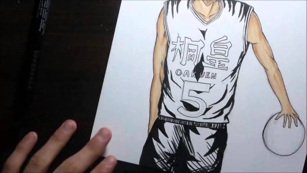 Раскраска аниме баскетбол Куроко Аомине
