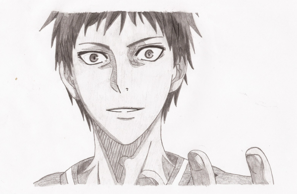 Портрет Аомине дайки карандашом