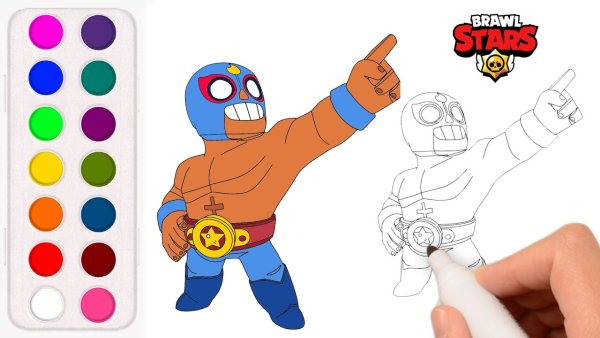 Раскраска Эль Примо из БРАВЛ старс