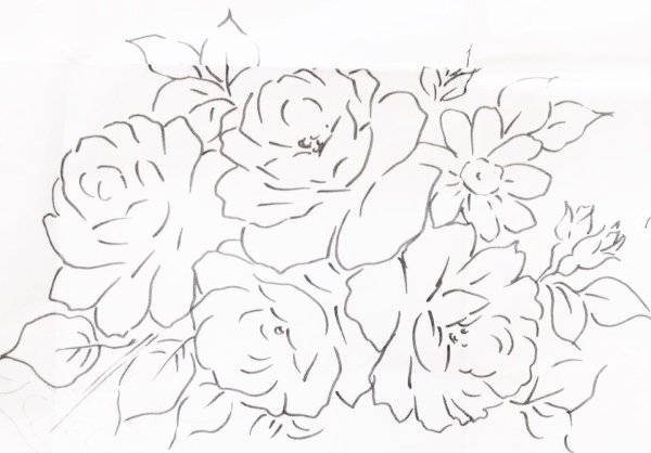 Роза Жостовской росписи раскраска