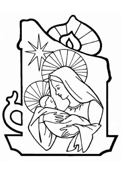 Детские раскраски Рождество