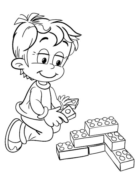 Мальчик с мячом раскраска для детей