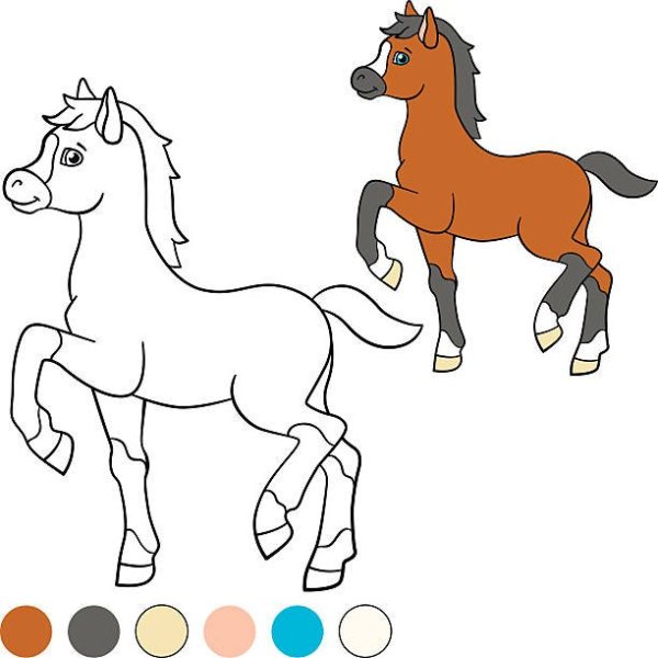 Нарисовать лошадь маленькую