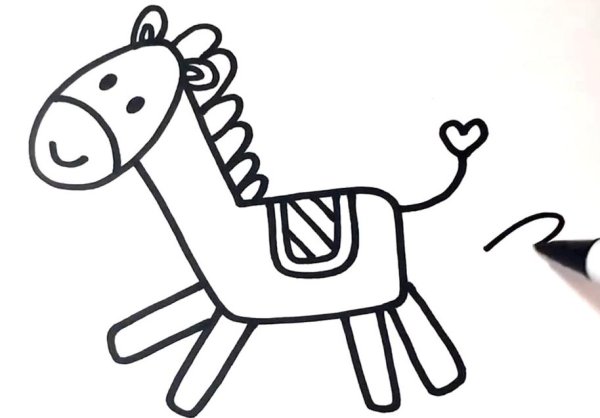 Лошадка рисование для детей