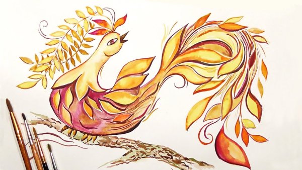 Феникс раскраска